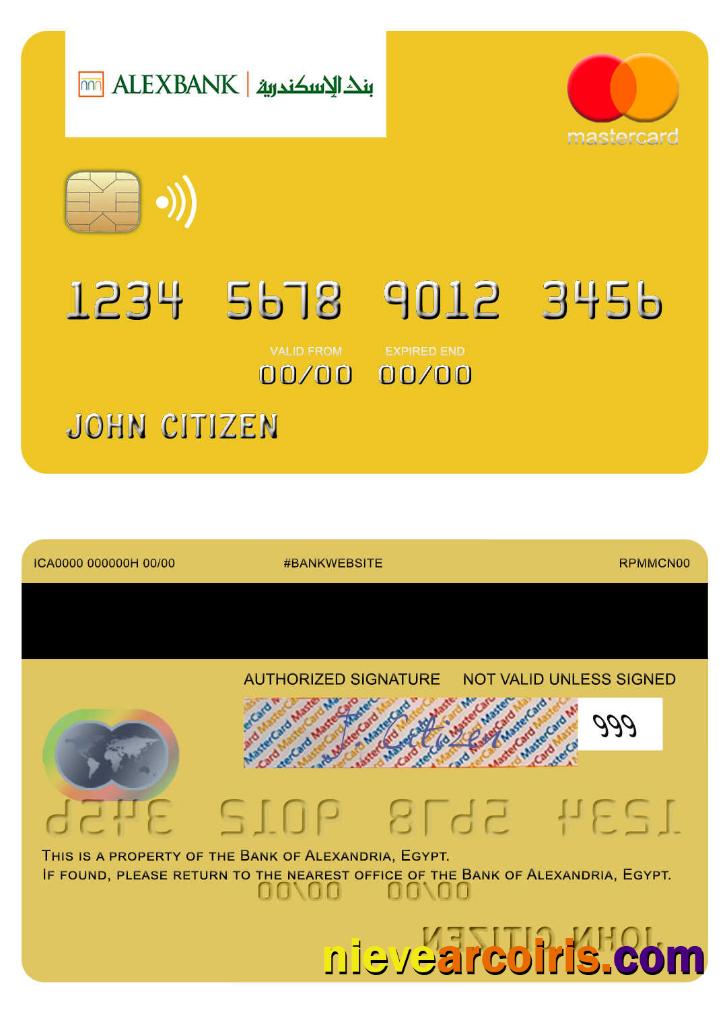 Egypt Bank of Alexandria mastercard